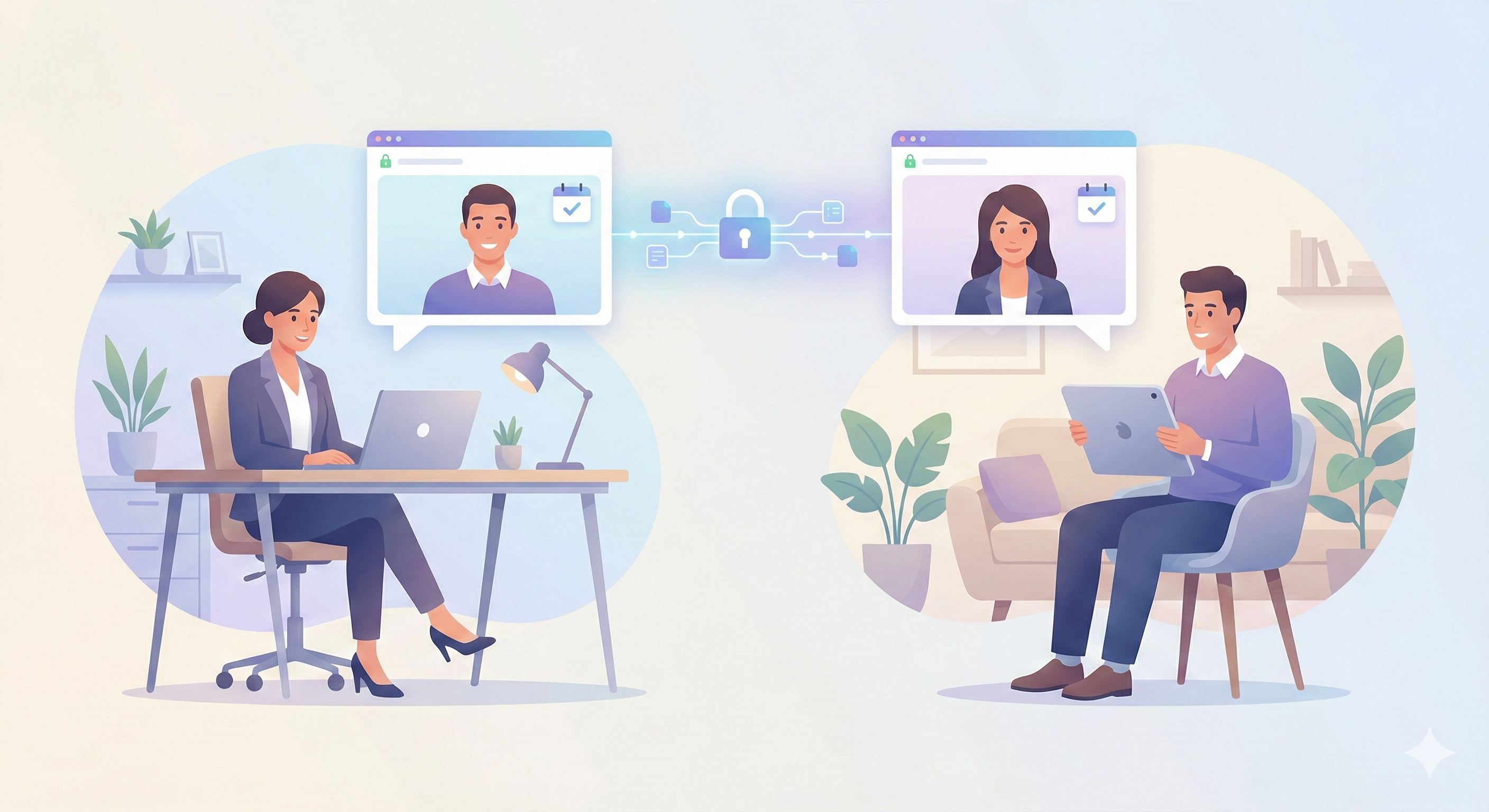 Private video call interface